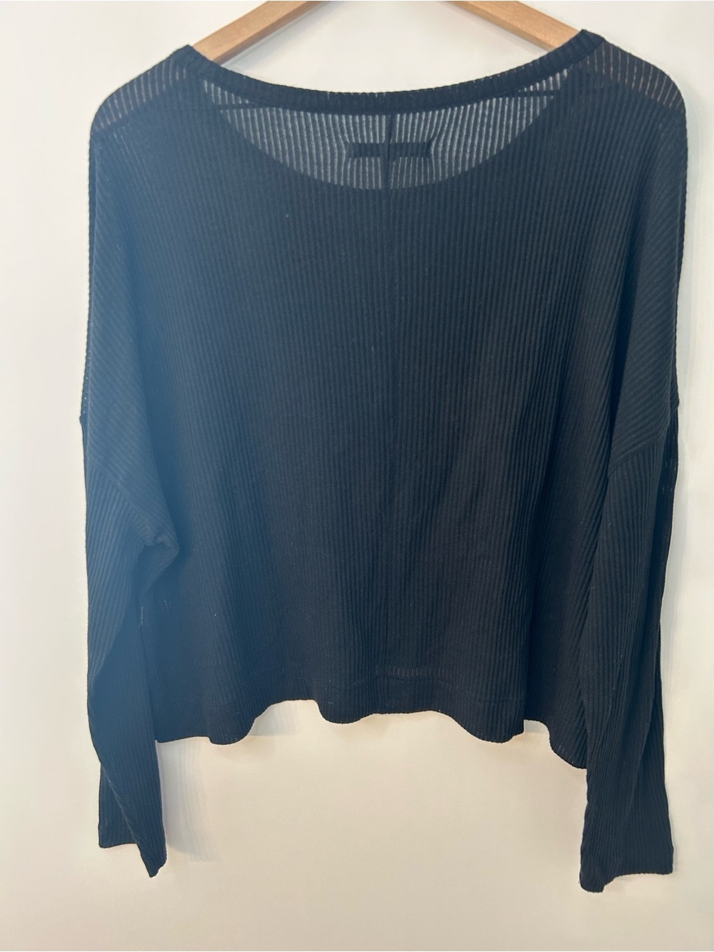 Rag & Bone/JEAN Women’s Black Ribbed Sweater, Size Large - Picture 3 of 6